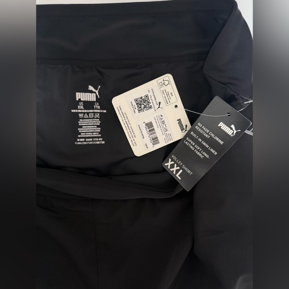 71 NWT PUMA VOLLEY BALL BLACK SHORT BUILT IN SWIM LINER SIZE XXL - Picture 5 of 5